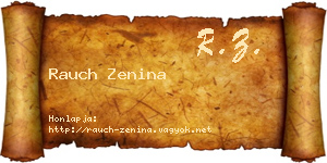 Rauch Zenina névjegykártya